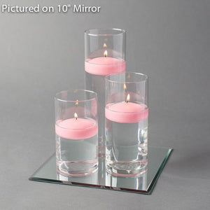 square mirror centerpiece candles set 3