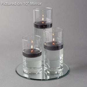 round mirror centerpiece candles set 3