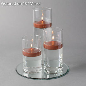 round mirror centerpiece candles set 3
