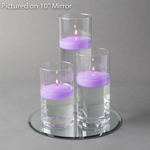 round mirror centerpiece candles set 3