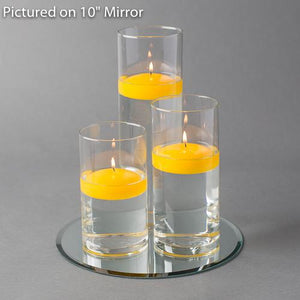 round mirror centerpiece candles set 3