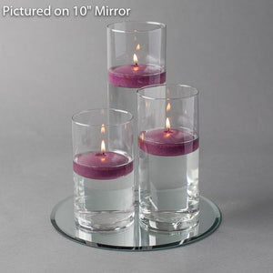 round mirror centerpiece candles set 3