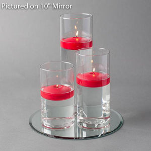 round mirror centerpiece candles set 3