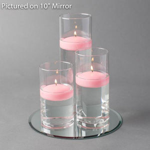 round mirror centerpiece candles set 3