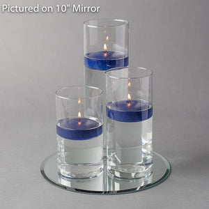 round mirror centerpiece candles set 3