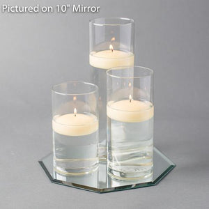 octagon mirror centerpiece candles set 3