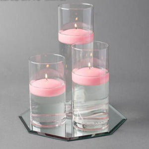 octagon mirror centerpiece candles set 36