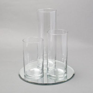 Eastland Round Mirror and Cylinder Vase Centerpiece Set of 48