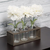 Richland Vintage Milk Bottle Vases With Wooden Stand - thumbnail number 4