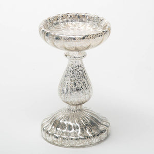 richland ribbed unique mercury glass pillar candle holder set of 3