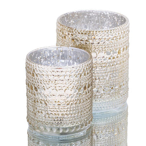 richland mercury candle holder pearly metallic gold large set of 6