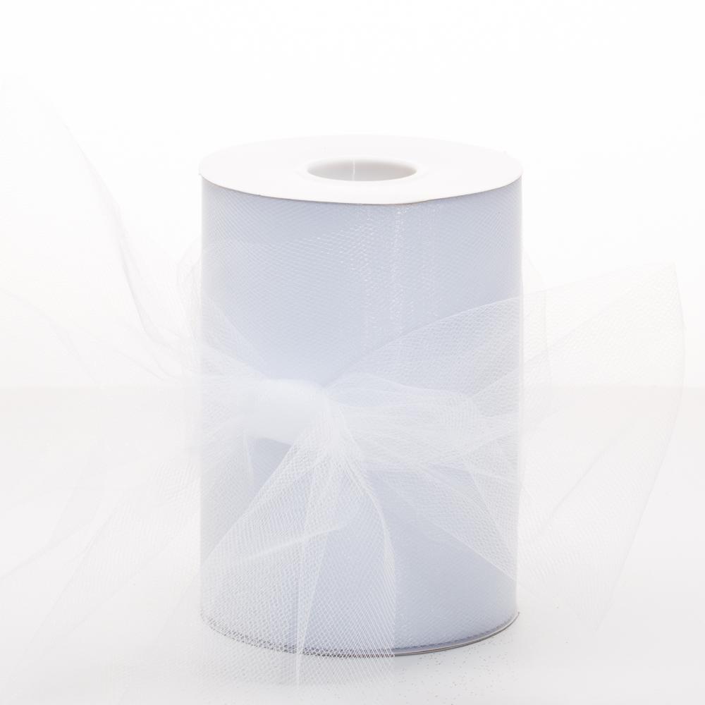 Richland Tulle Roll 6" x 100 Yards Wedding White