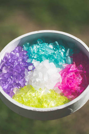 richland glass pebble vase filler purple