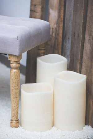 Richland LED Big Pillar Candles Ivory 6” x 10”