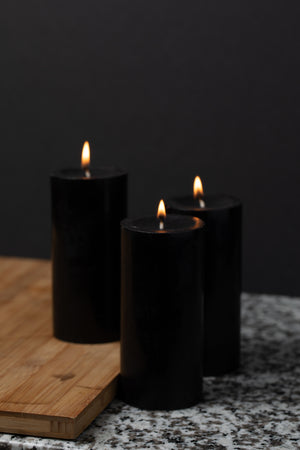 Richland Pillar Candle 3"x6" Black