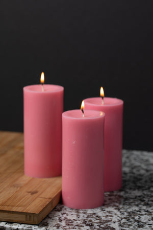 Richland Pillar Candle 3"x6" Pink