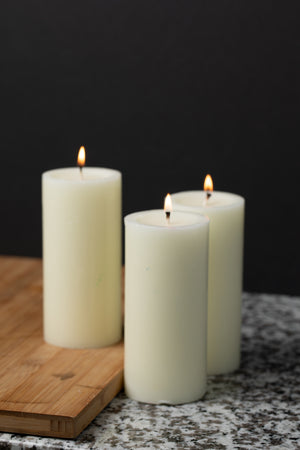 Richland Pillar Candle 3"x6" Light Ivory