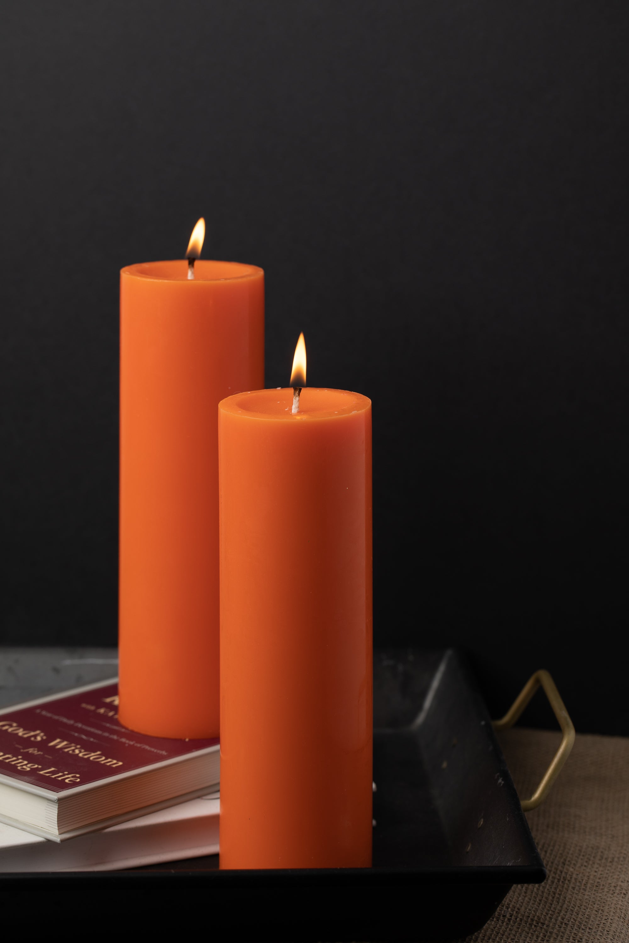 Richland Pillar Candles 3"x9" Orange Set of 6
