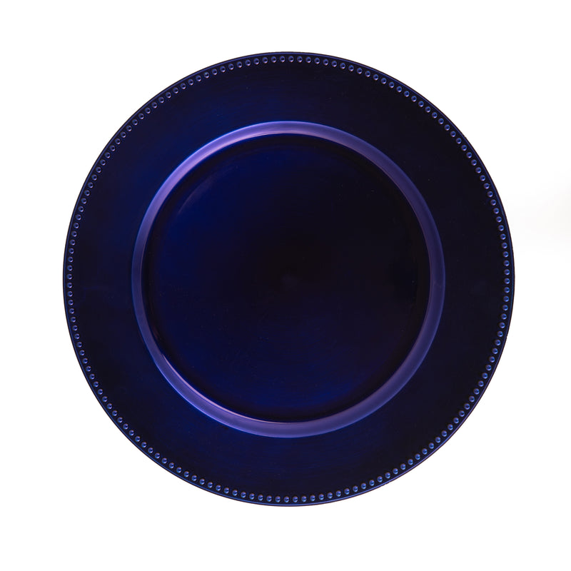 Richland Beaded Charger Plate 13" Royal Blue - thumbnail number 1