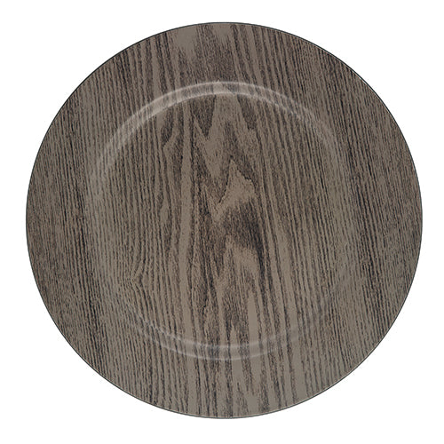 Richland Plain Charger Plate 13" Woodgrain - thumbnail number 1