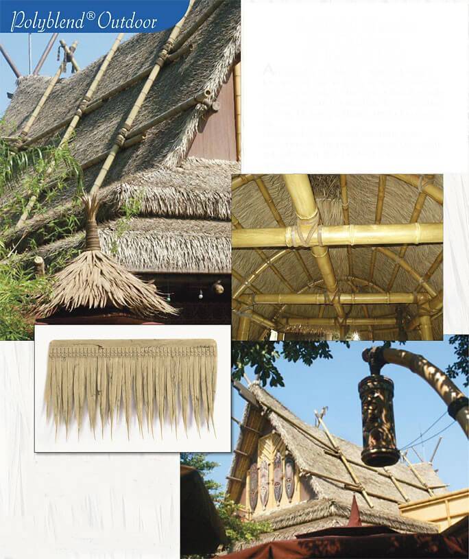 UV-Proof Outdoor Artificial Thatch Shingle -19"x11" - Tiki Bar Decorations - thumbnail number 3