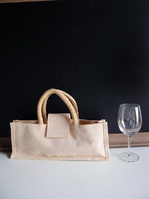 Richland Natural Jute Horizontal Wine Tote Set of 5