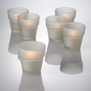 eastland flowerpot votive candle holder frosted set of 72