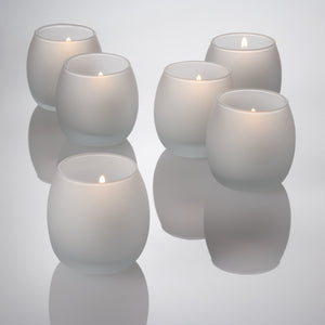 eastland petite hurricane votive candle holder frosted set of 72