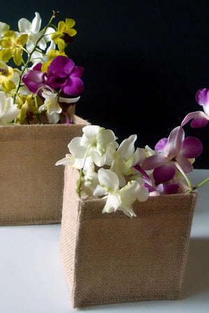 12 burlap pot covers 5 square