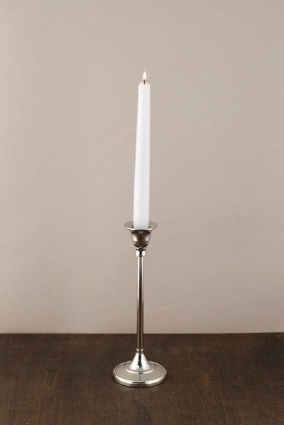 Taper Candlestick Silver 9in