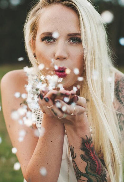 eco friendly wedding confetti white 4 quarts - thumbnail number 2