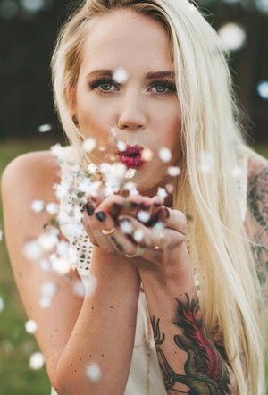 eco friendly wedding confetti white 4 quarts