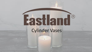 Eastland Cylinder Pillar Candle Holders 6" , 7.5" & 10.5" Set of 36