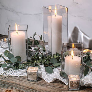 Richland Silver Mercury Square Votive Holder Set of 12