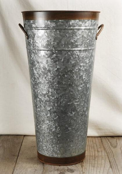 Two Tone 18" French Flower Market Bucket with Handles