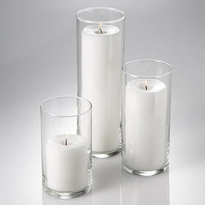 eastland cylinder pillar candle holders 6 7 5 10 5 set of 3