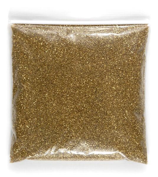 german glass glitter gold 1 lb bag - thumbnail number 1
