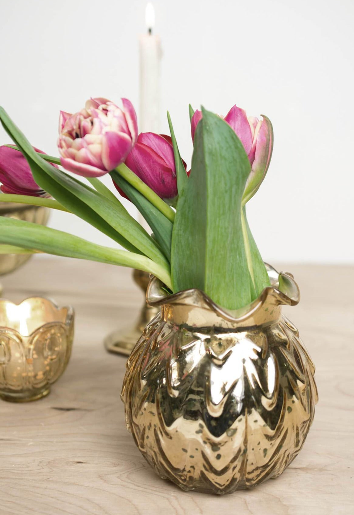 Gold Carraway Vase 5" x 5.25"