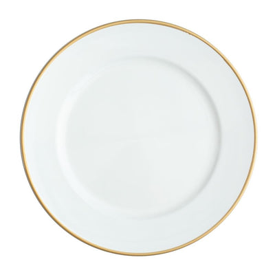Richland 13" White with Gold Rim Charger Plate Set of 24