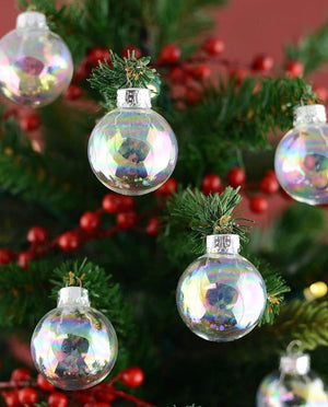 Richland Glass Ornaments 1.37” Iridescent Set of 16