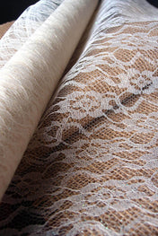 white chantilly lace table runner 14 wide x 10 yards - thumbnail number 1