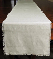 fringed edge linen table runner 12 5in x 120in - thumbnail number 1