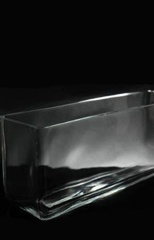 long glass rectangle vase 11 5 x 3 5