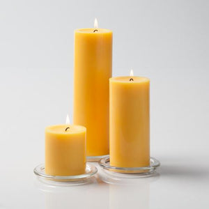 Richland Pillar Candles 3"x3", 3"x6" & 3"x9" Yellow Set of 3