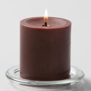Richland Pillar Candles 3"x3" Brown Set of 24