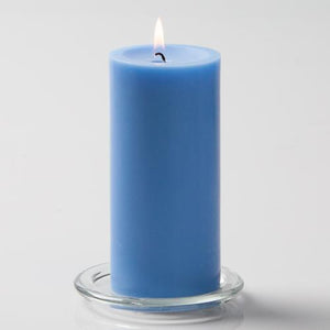 Richland Pillar Candle 3"x6" Light Blue
