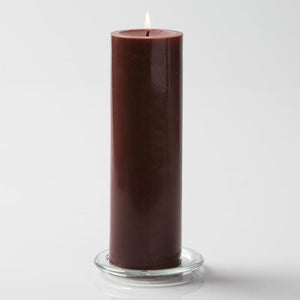 Richland Pillar Candles 3"x9" Brown Set of 24