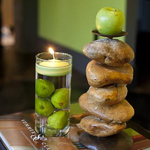 Richland Floating Candles 3" Green Set of 24