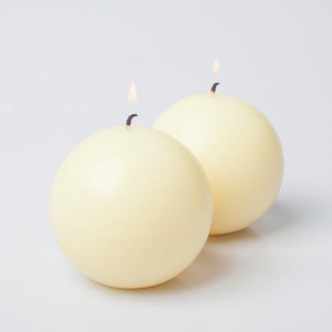 Richland Sphere Candle 3" Ivory Set of 48