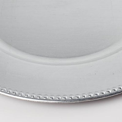 richland beaded charger plate 13 silver - thumbnail number 4